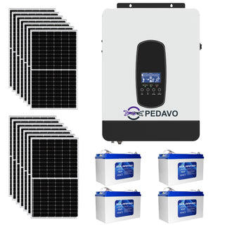 Kit Panouri Fotovoltaice Invertor 5KW productie 1.3-3.7kWh OffGrid