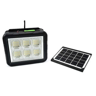 Proiector Solar de lucru 150w mutifunctional portabil kit de urgenta cu 6 celule 216 leduri
