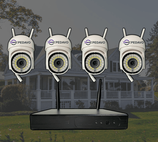 Kit sistem supraveghere video 4 camere exterior wireless