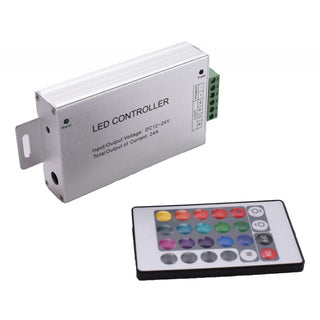 Controler pentru banda led RGB din metal cu 24 taste 12/24V-24A
