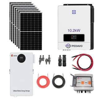 Kit panouri fotovoltaice cu invertor 10kW 20 panouri si acumulator Lifepo4