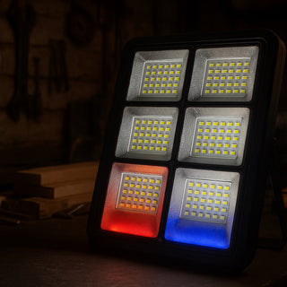 Proiector Solar de lucru 400w mutifunctional portabil kit de urgenta cu 6 celule 294 leduri