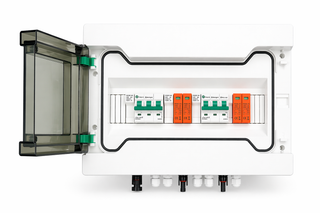 Tablou sigurante pentru kiturile fotovoltaice 16A 800V cu doua stringuri