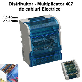 Bloc distributie 125A/500V-407 1.5mm-1.6mm 2.5mm-25mm