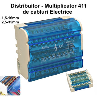 Bloc distributie 125A/500V-411 1.5mm-2.5mm 2.5mm-35mm