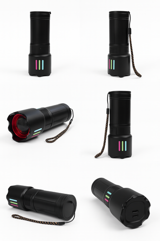 Lanterna profesionala cu led TG wick 3000m aluminiu, zoom, incarcarea Type-C,