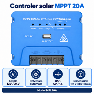 Controler panou solar 20A MPPT