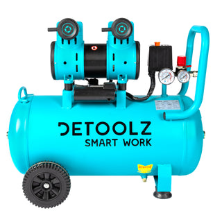 Compresor Detoolz 50L fara ulei, 1680 W, debit 214L/min, 8 bar, 2 prize de aer