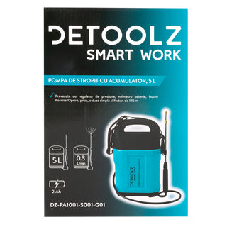 Pompa de stropit cu acumulator Li-Ion, Detoolz 5L