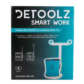 Pompa de stropit cu acumulator, Detoolz 12L