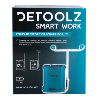 Pompa de stropit cu acumulator, Detoolz 17L