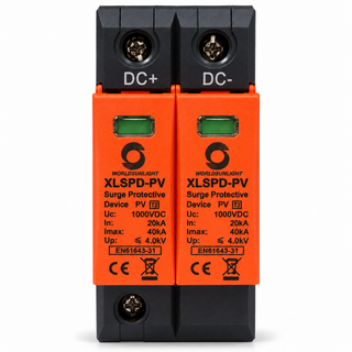 Siguranta descarcator de supratensiune 1000V DC panouri fotovoltaice, SPD 2P