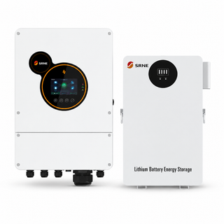 Invertor 6kW hibrid cu acumulator LIFE PO4 5.12KW 48V SRNE si modul wifi inclus