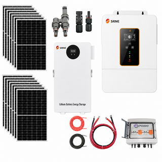 Kit panouri fotovoltaice cu invertor 10kW 20 panouri si acumulator Lifepo4 10kW