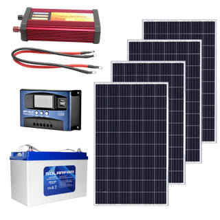 Kit fotovoltaic 4 panouri 170w Controller MPPT 60A Invertor 1500w acumulator 100Ah