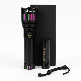 Lanterna telescopica din aluminiu 50W cu 5000Lm, tehnologia LEP, LED de mare putere, zoom, tip‑C