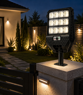 Lampa solara cu Lupa de exterior cu Senzor de Miscare
