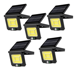 Set 5 Lampi solare de perete cu senzor si led cob