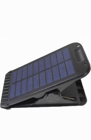 Lampa solara portabila pe clips