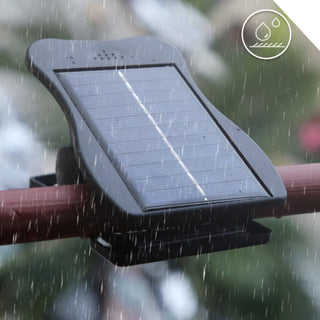 Lampa solara portabila pe clips