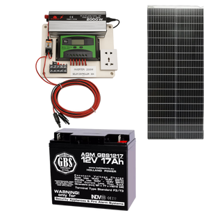 Mini Kit fotovoltaic complet, gata de utilizat invertor 2000W cu panou 100W si controler 30A