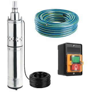 Pompa submersibila tip tun 1.1kw 3.6mc/h si intrerupator IP65 si furtun de 1 tol 20m