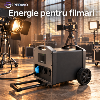 Statie portabila de energie 3840Wh LiFePO4, 6000W, 230V, 2 MPPT, Wi-Fi, cu roti si maner