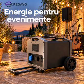 Statie portabila de energie 3840Wh LiFePO4, 6000W, 230V, 2 MPPT, Wi-Fi, cu roti si maner
