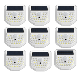 Set 9 lampi solare de perete 84 LED-uri SMD