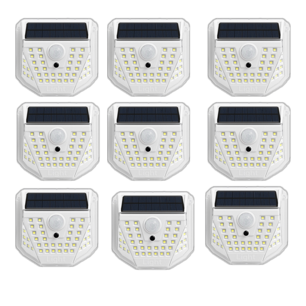 Set 9 lampi solare de perete 84 LED-uri SMD