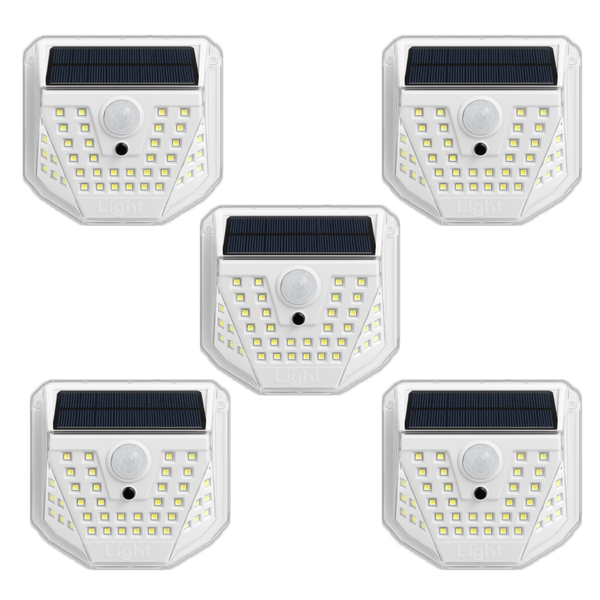 Set 5 lampi solare de perete 84 LED-uri SMD