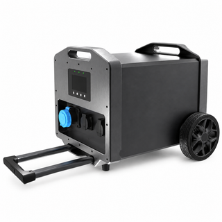 Statie portabila de energie 3840Wh LiFePO4, 6000W, 230V, 2 MPPT, Wi-Fi, cu roti si maner