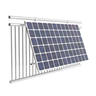 Suport reglabil pentru panoul fotovoltaic, montaj pe balustrada balconului