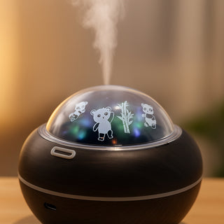 Aromadifuzor USB pentru copii cu lumina LED si motive colorate 250 ml