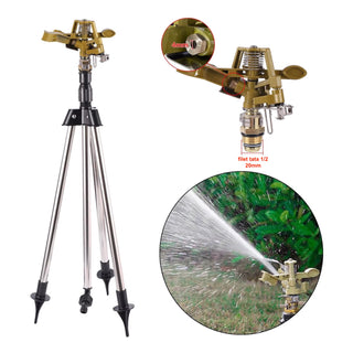 Aspersor metalic pulsatoriu cu trepied telescopic aluminiu 60cm-1m