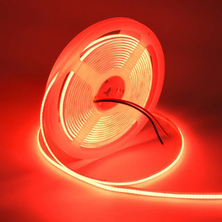 Banda LED COB 24V 8mm 320 LED/m Rosu 5m