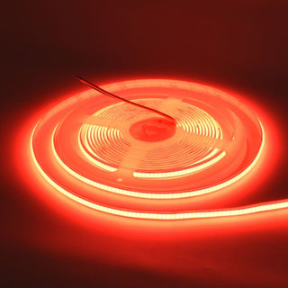 Banda LED COB 24V 8mm 320 LED/m Rosu 5m