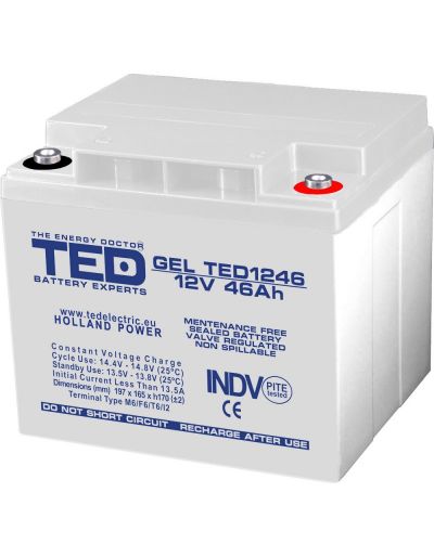 Baterie gel 12V 46Ah Ted