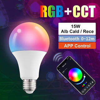 Bec led RGBW-CCT Bluetooth - Wifi si app