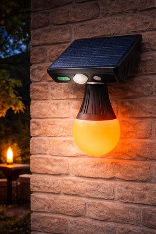 Bec solar pentru terasa montare perete 3 moduri iluminare
