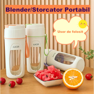 Blender portabil compact USB - Eficacitate in 6 Lame de Otel