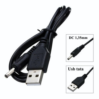 Cablu USB tata mufa 1.35DC tata 0.6m