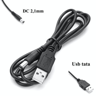 Cablu USB tata mufa 2.1DC tata 0.6m