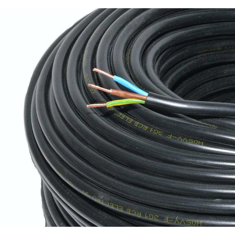 Cablu litat electric 3x1mm MYYM negru