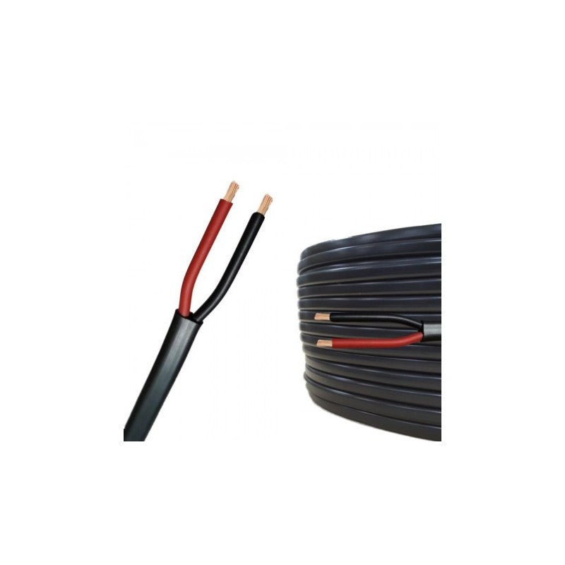 Cablu plat negru electric 2x0,75mm MYYUP 100M/R negru