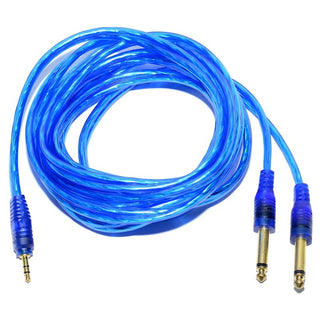 Cablu audio Profi jack 3.5mm tata stereo 2 jack 6.3 tata mono siliconat 3m