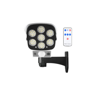 Lampa Solara de Securitate tip Camera Falsa - 77 LED-uri, Senzor de Miscare si Telecomanda
