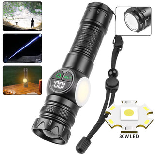 Lanterna super luminoasa 30W, 10000 lumeni, 26650mAh