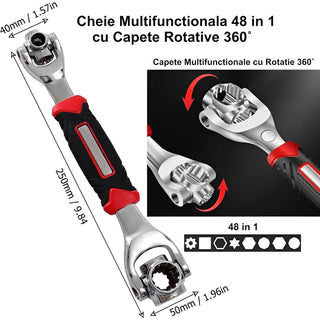 Cheie tubulara rotativa 48 in 1