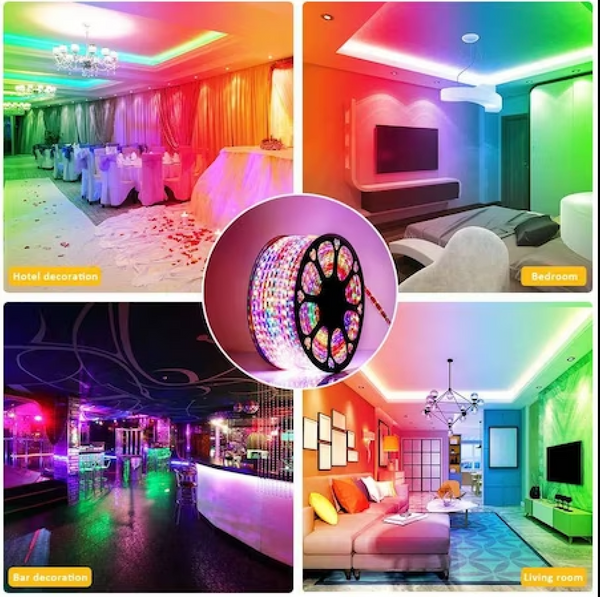 Instalatie led lumina RGB rola 10m 8 jocuri de lumini